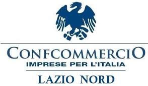 Logo Confcommercio Lazio Nord con aquila stilizzata.