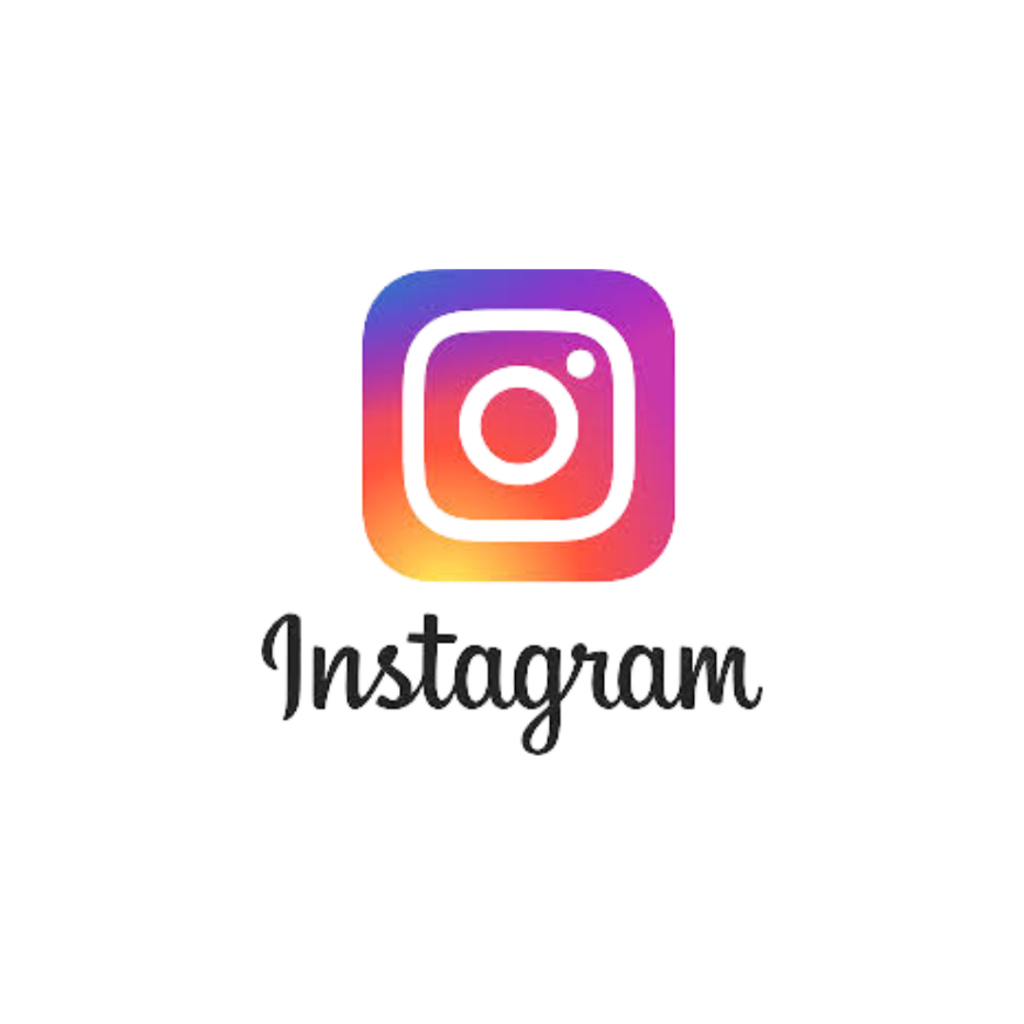 Logo di Instagram con scritta sottostante.