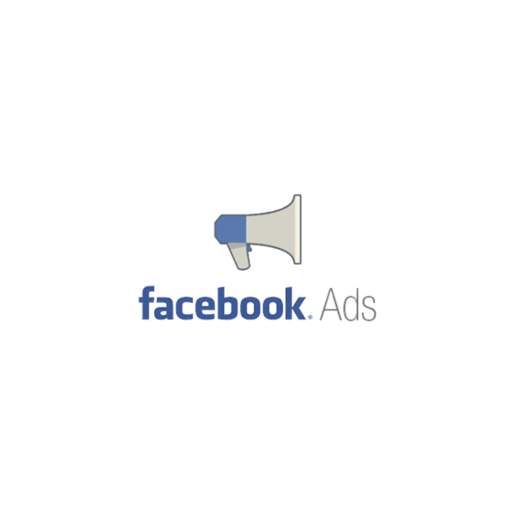 Logo di Facebook Ads con megafono.