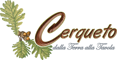 Logo con foglie di quercia e ghiande.